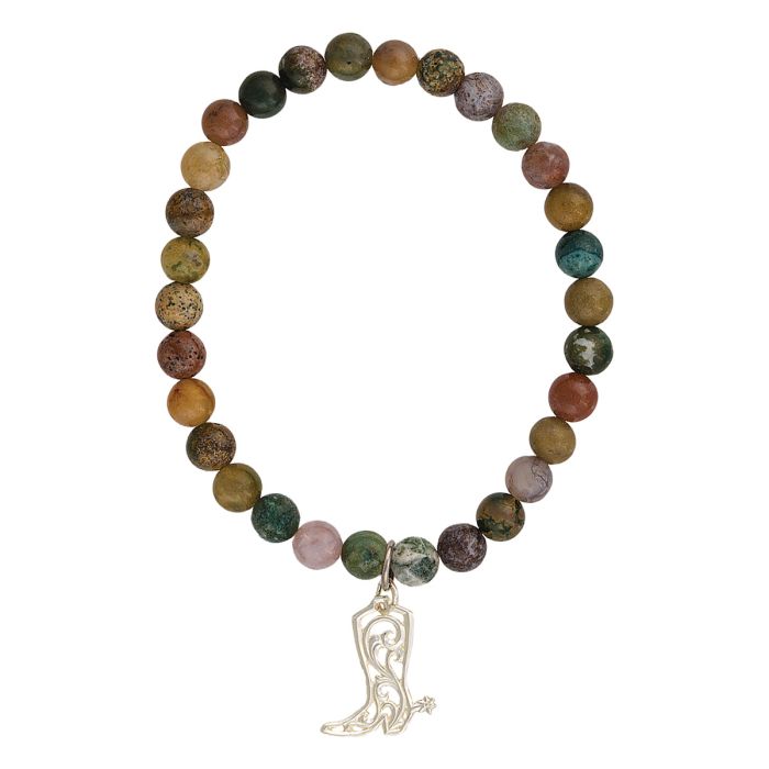 Montana - Petite Cowgirl Kicks Charm Beaded Bracelet