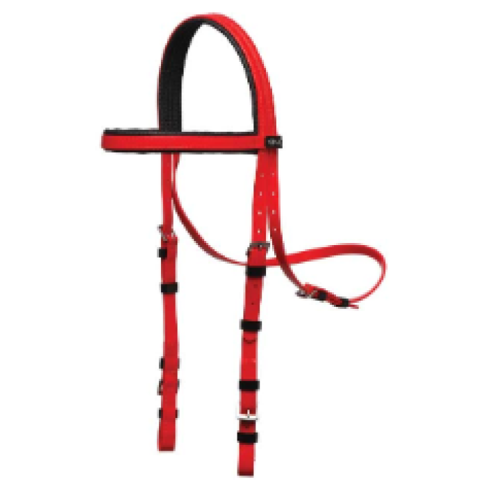 Bridle Hed Padded Red
