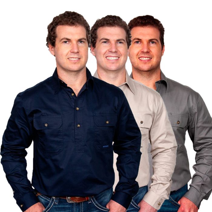 Just Country Cameron Work Shirt - 1/2 Button