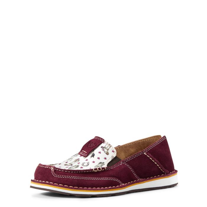 Ariat WMN Cruiser - Burgundy Suede/Cowgirl
