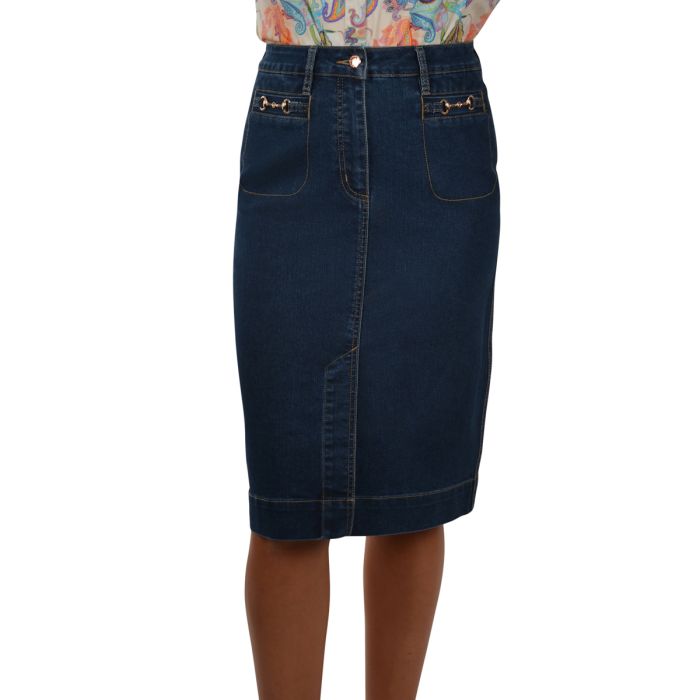Thomas Cook Womens Crystal Denim Skirt - Sz 8, 12 & 16 Only