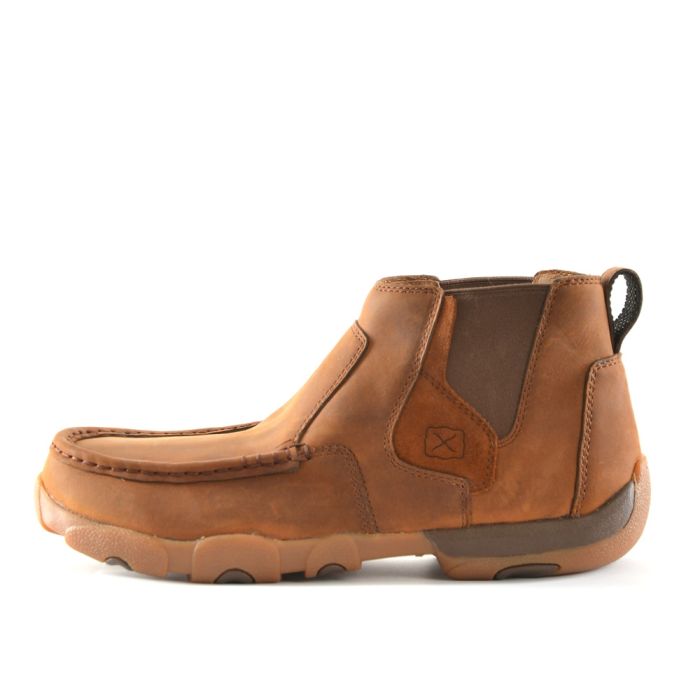 Twisted X Mens Casual Driving Moc High - Oiled Saddle