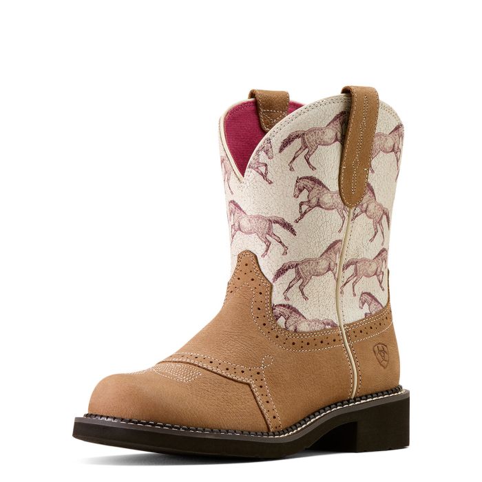 Ariat Ladies Fatbaby Heritage Farrah Dusted Brown / Sepia Stampede
