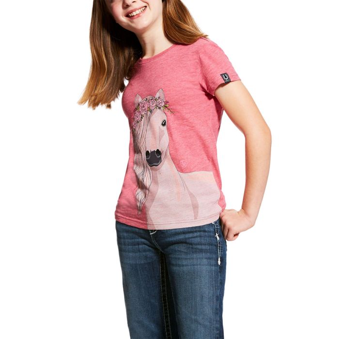Ariat Girls Festival Horse Tee - Rose Violet