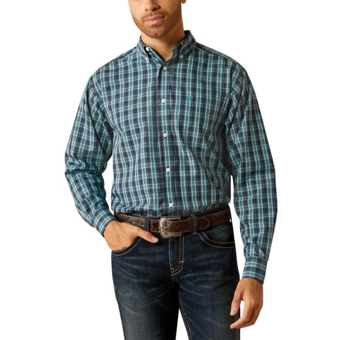 Ariat Men's Wrinkle Free Gibson Classic Fit Shirt - Dark Teal