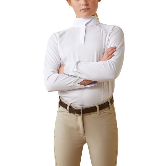 Ariat Girls Sunstopper Pro 2.0 Show Shirt - White - Sz S and XL Only