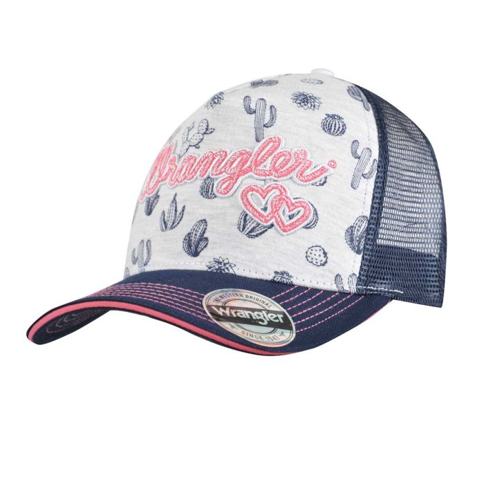 Wrangler Ladies Heart High Profile Ponytail Trucker Cap