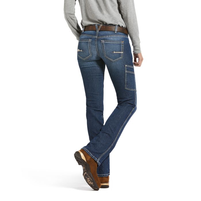 ARIAT Rebar Mid Rise Durastretch Straight Leg Jeans - Riverter Nightshade