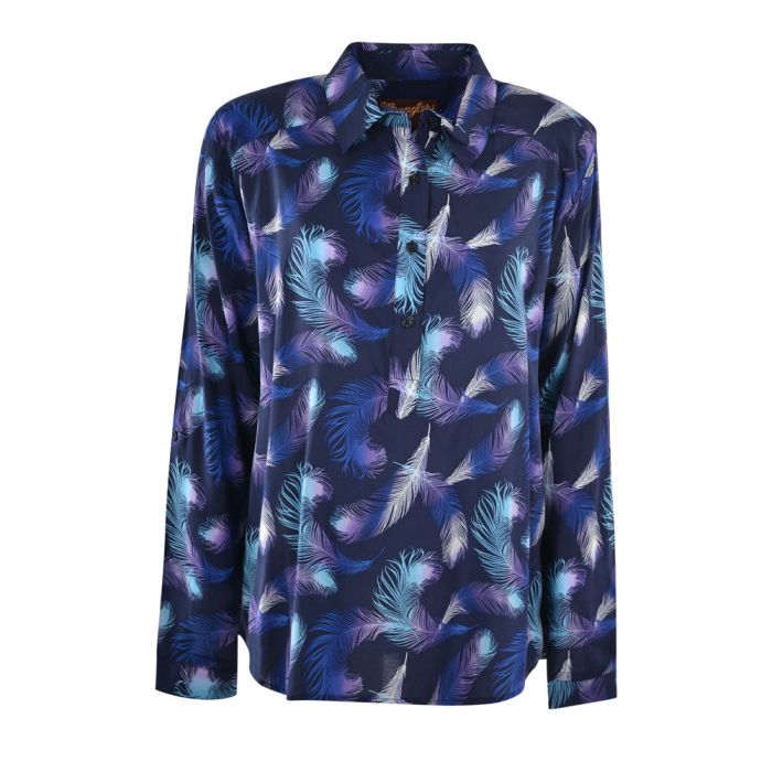 Wrangler Womens Jolene Print L/S Shirt - Sz 8 Only