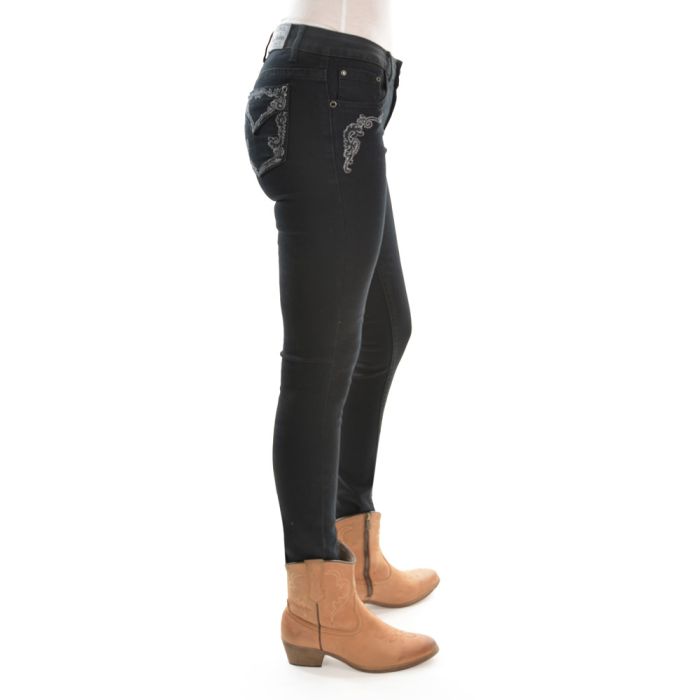 Pure Western Josie Jean - Black Skinny Leg - Side