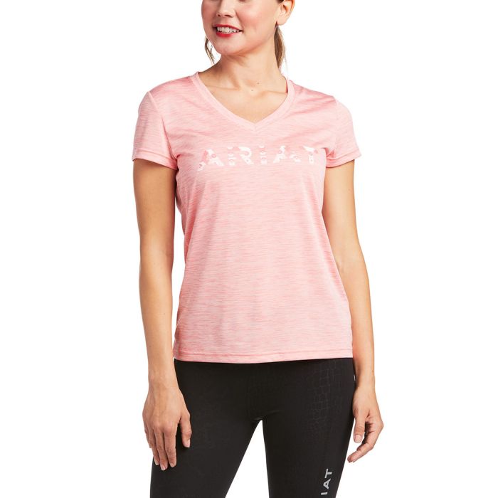 Ariat Ladies Laguna Logo Top - Peach Blossom