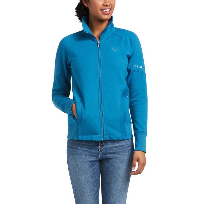 Ariat Womens Largo Full Zip Sweatshirt - Saxony Blue