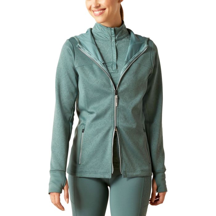 Ariat Ladies Lumina Full Zip Hoodie - Silver Pine 