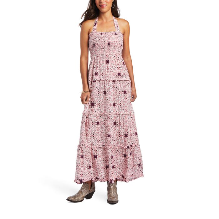 Ariat Ladies Memphis Dress - Pink Multi -  Sz XS Only