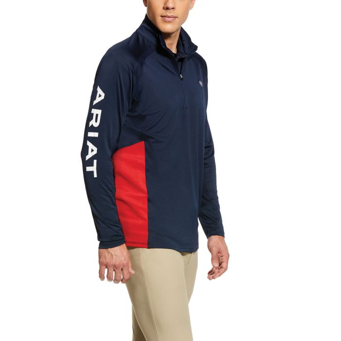 Ariat MENS Sunstopper 1/4 Zip Top - TEAM