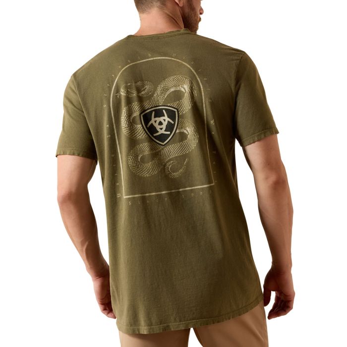Ariat Men's Snake Short Sleeve Tee - Four Leaf Clover