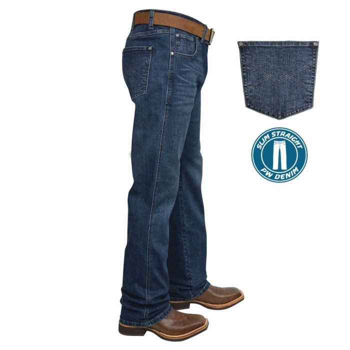 Pure Western Mens Heath Slim Straight Jean