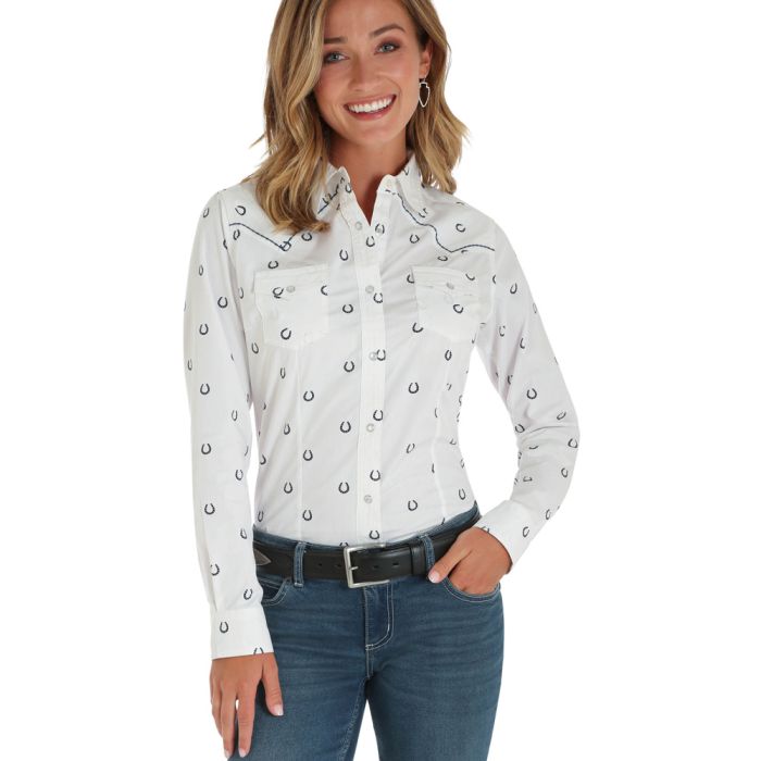 Rock 47 WMNS Western White L/S Shirt