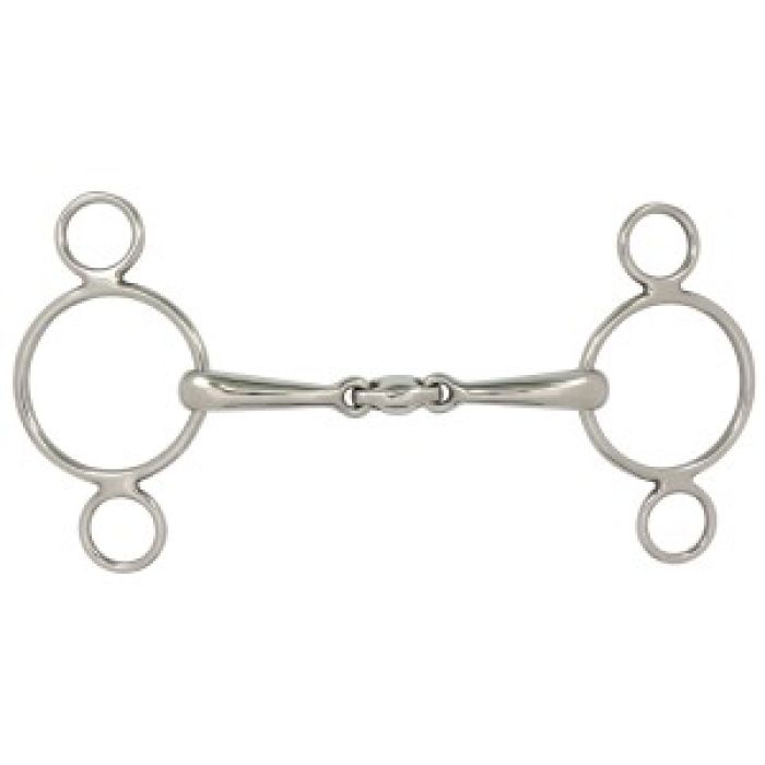 Sheffield Xtra Control 3 Ring Gag French Link Bit - 14.5cm