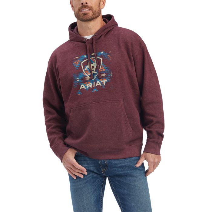 Ariat Men's Southwest Block Sweatshirt - Malbec Heather -  Sz S, M & XL Only