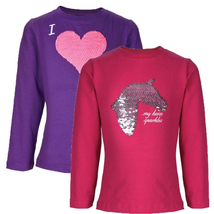 Thomas Cook Girls Reversible Sequin L/S Top