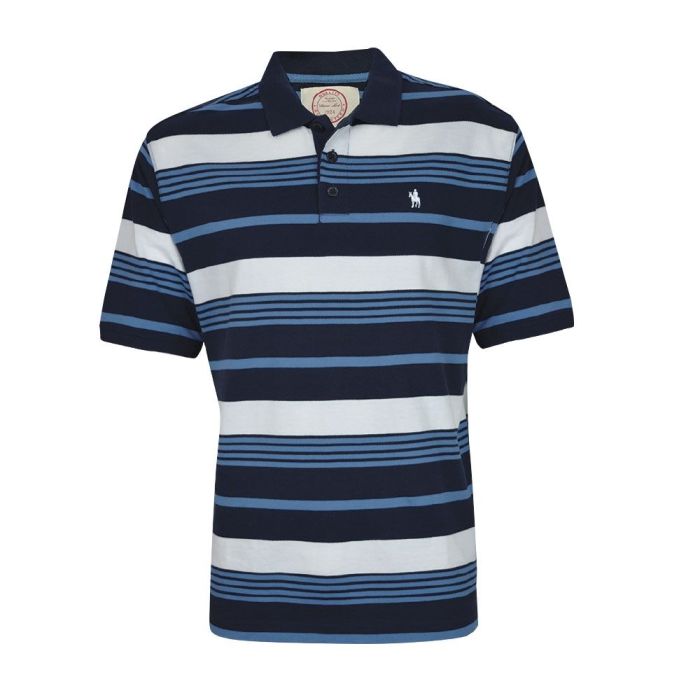 Thomas Cook Mens Dubbo Stripe Polo - Blue