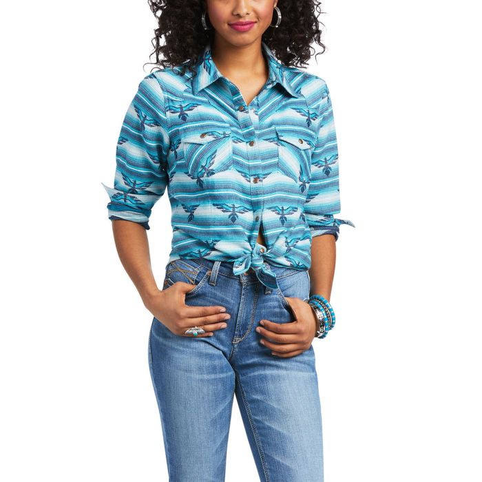 Ariat Ladies Real Wild Thunderbird Long Sleeve Shirt Wild Thunderbird Jacquard - Sz XS, S & XL Only