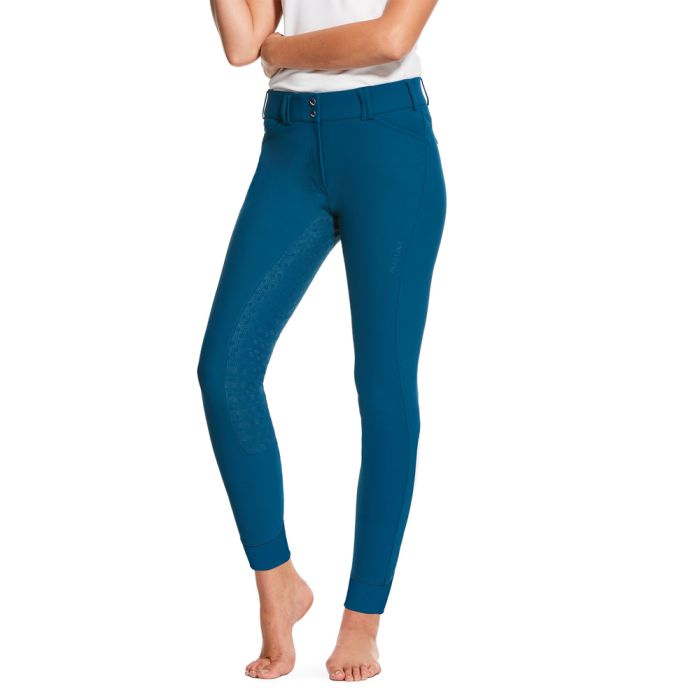 Ariat Womens Tri Factor Grip Full Seat Breech - Dream Teal - Front