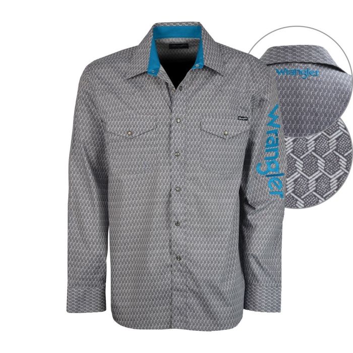 Wrangler Mens Atherton Long Sleeve Printed Shirt